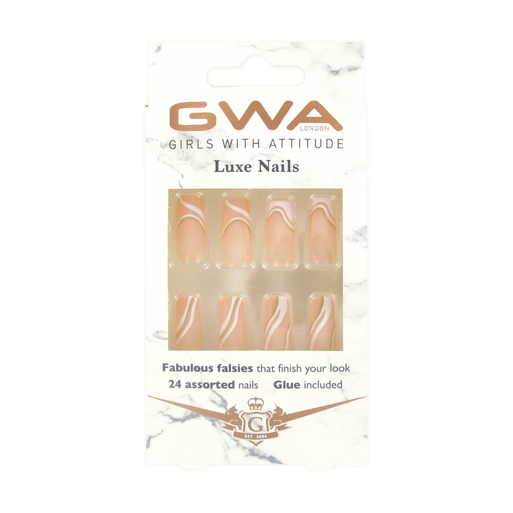 Swirl Serenity False Nails